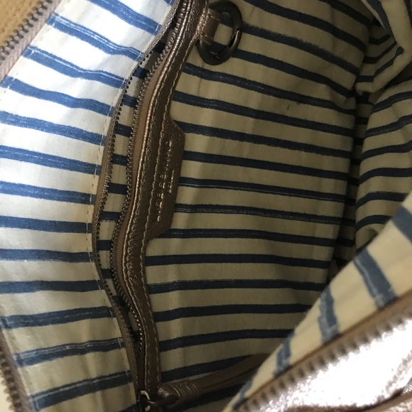 Liebeskind Berlin Gold Metallic Crossbody Purse Handbag Tote - Picture 13 of 13